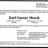 Mesch Karl Gustav 1907-1993 Todesanzeige